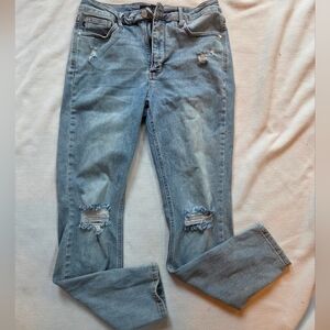 Judy Blue Light Blue Distressed Ripped Kids Jeans